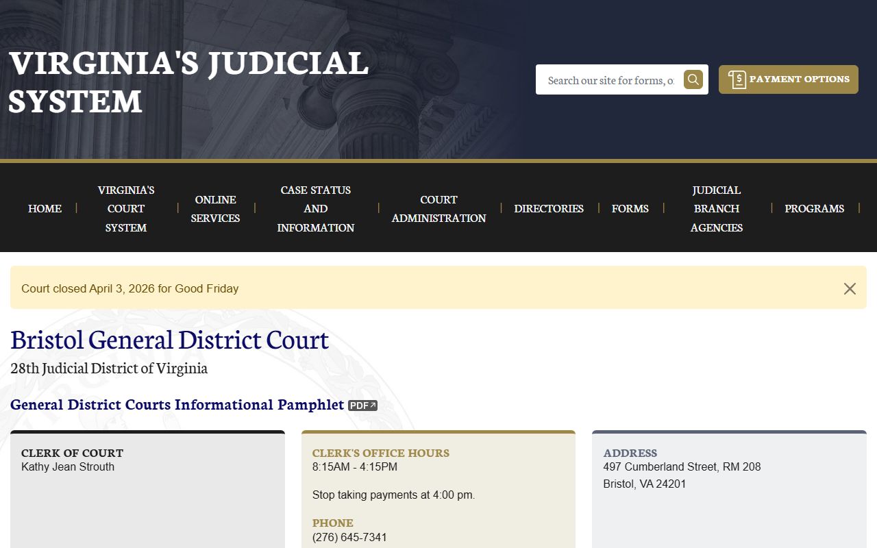 Bristol general district court felony records