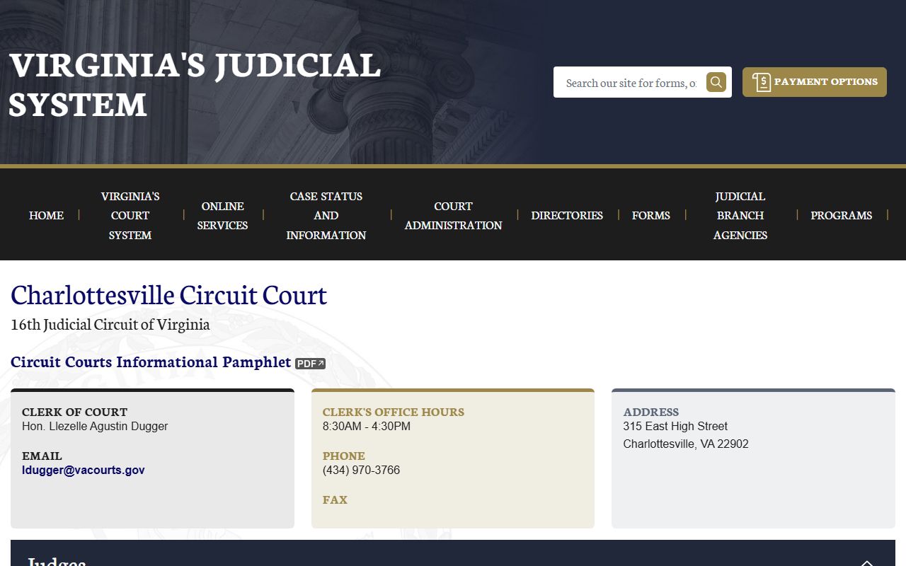 Charlottesville circuit court felony records