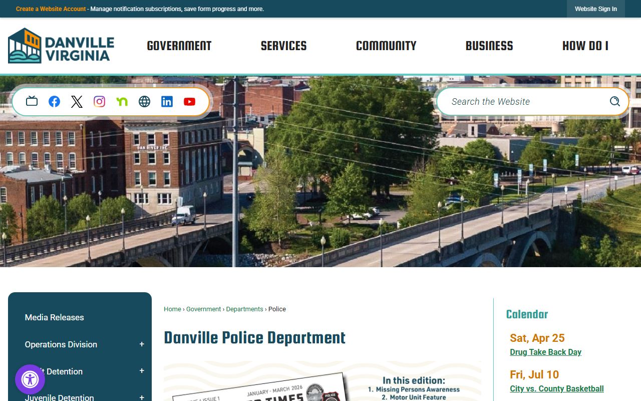 Danville police department felony records
