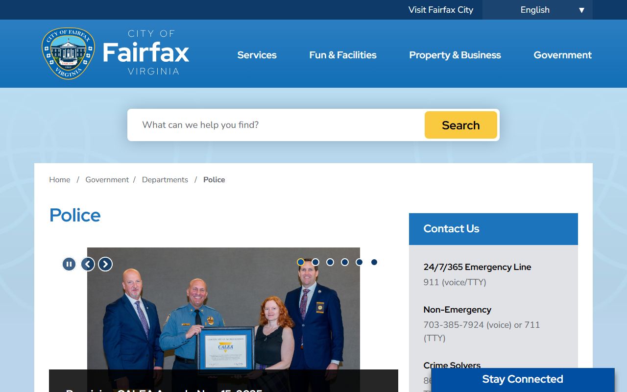 Fairfax police department felony records