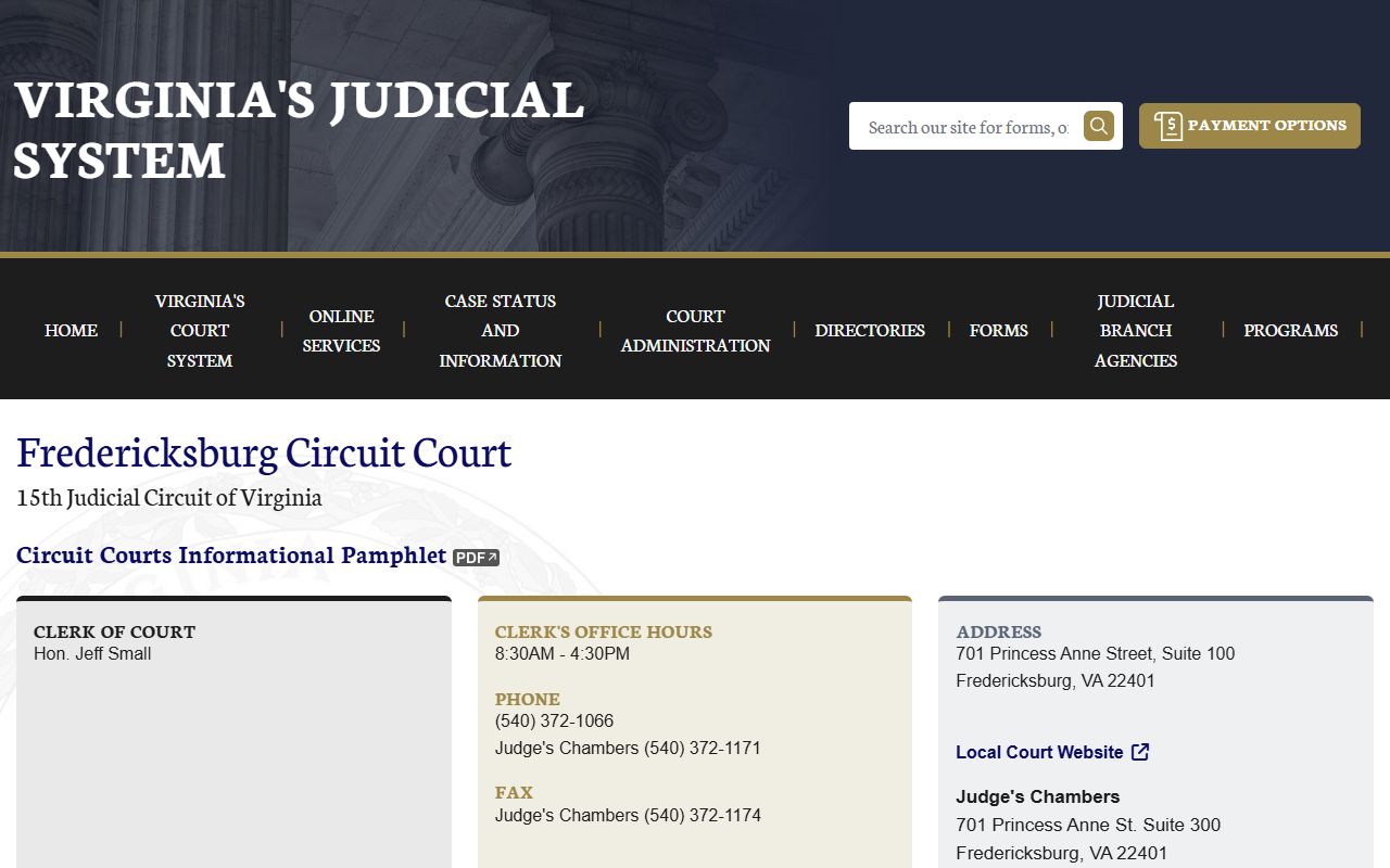 Fredericksburg circuit court felony records