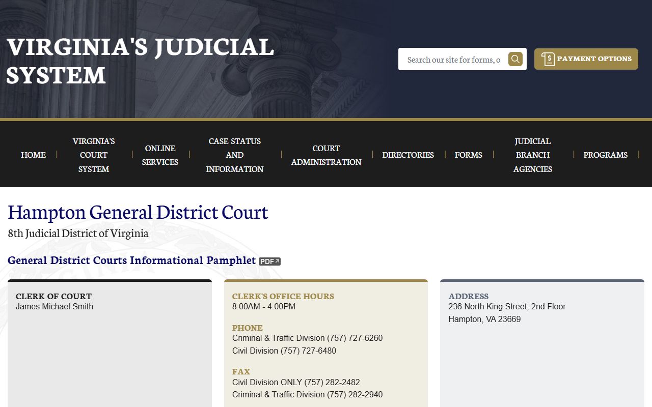Hampton general district court felony records