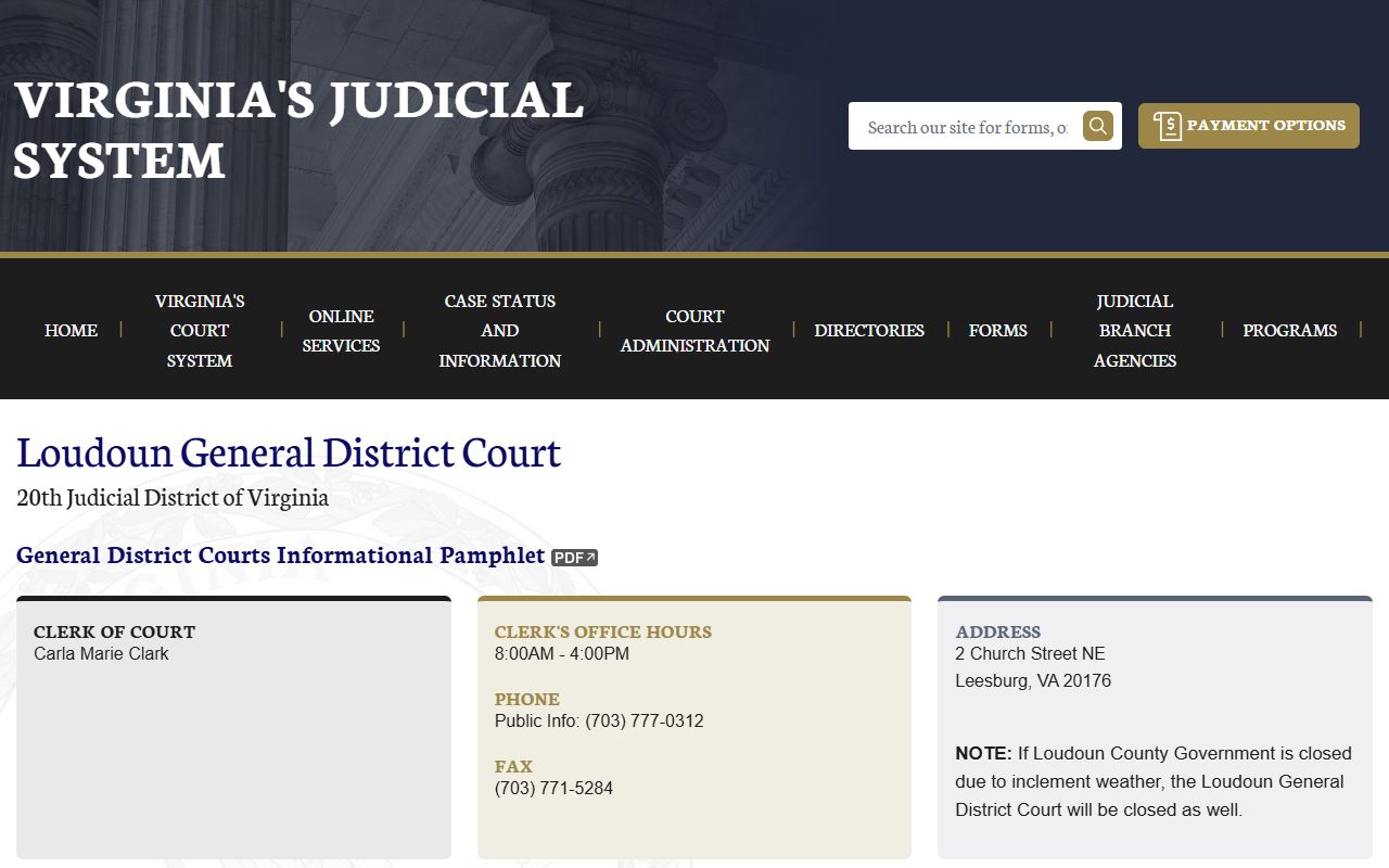Leesburg general district court felony records