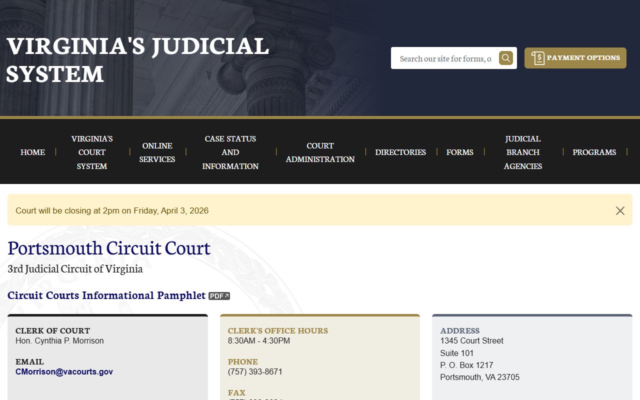 Portsmouth circuit court felony records
