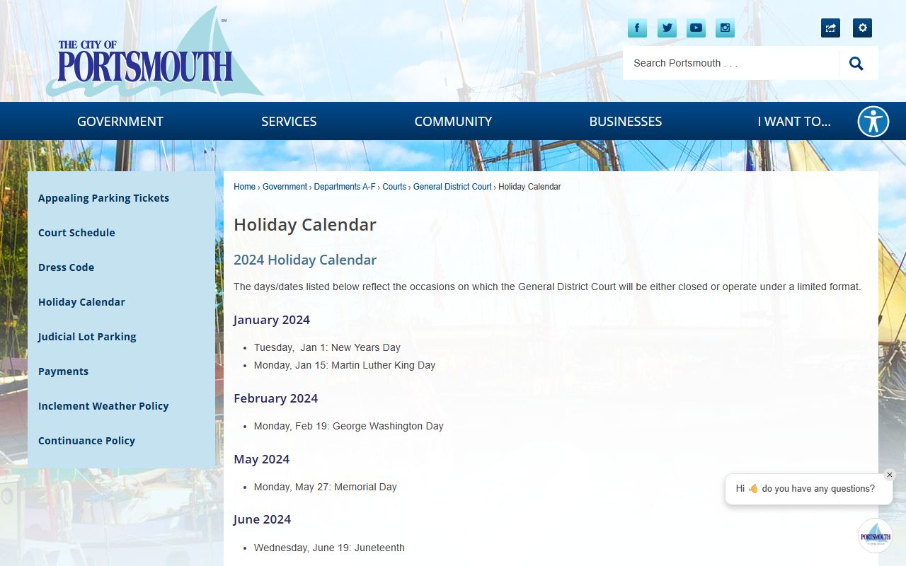 Portsmouth police department felony records