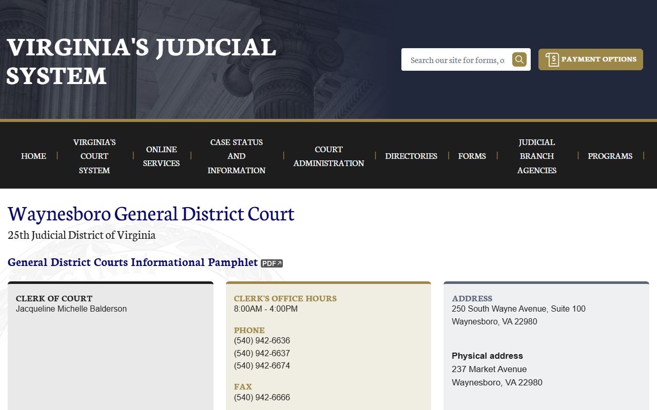 Waynesboro general district court felony records