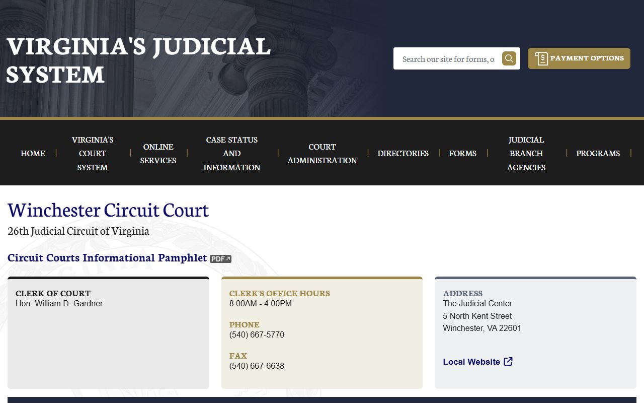 Winchester circuit court felony records