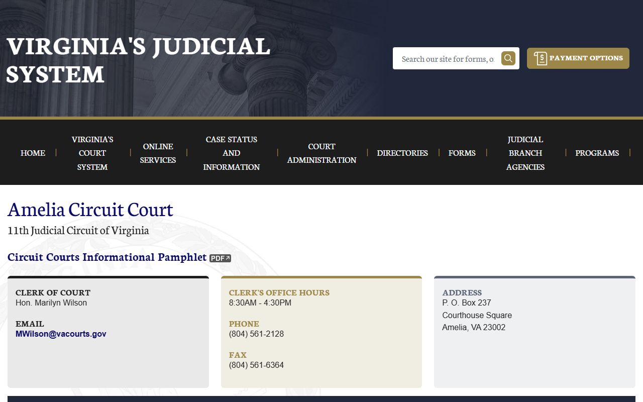 Amelia County circuit court felony records