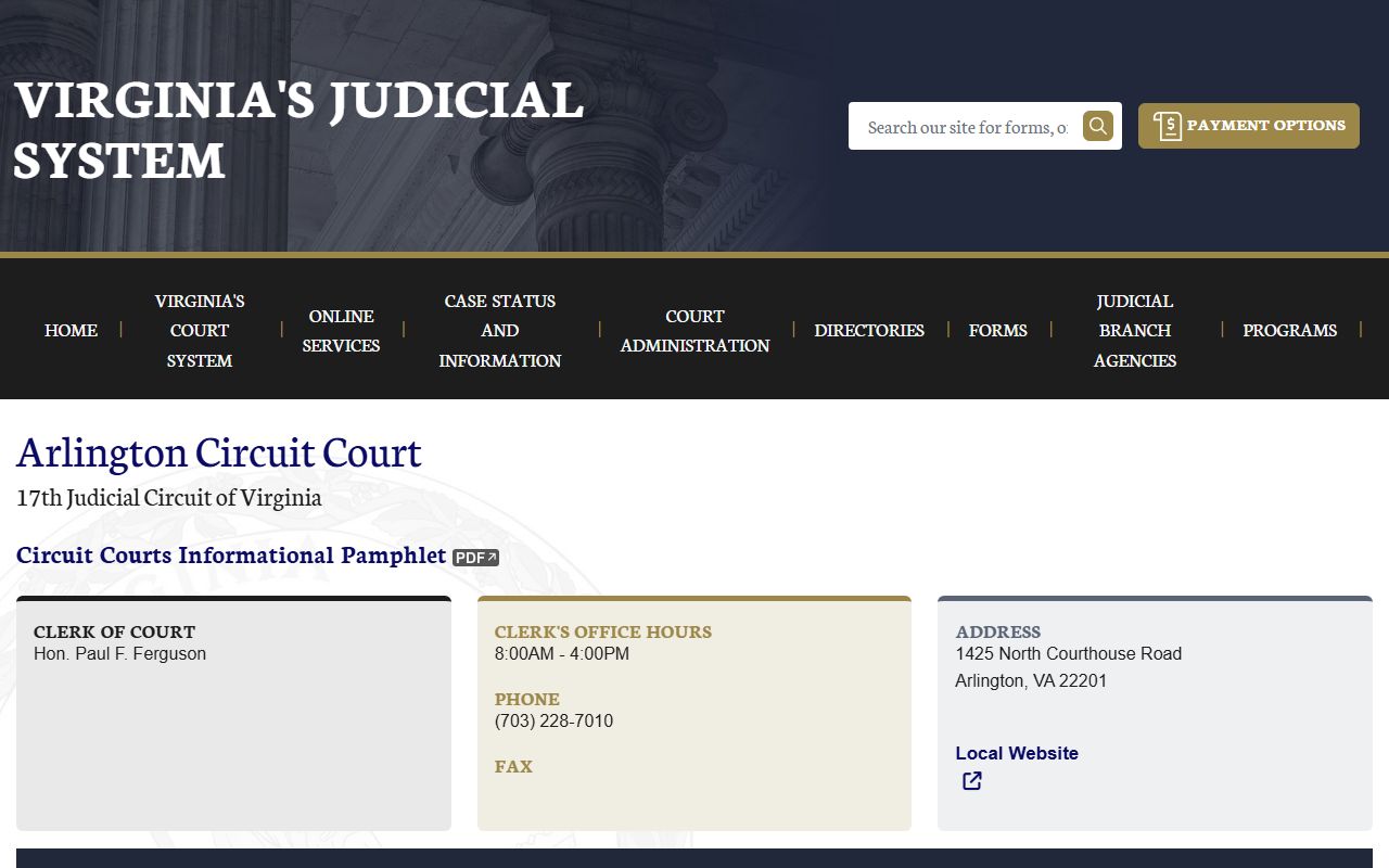 Arlington County circuit court felony records