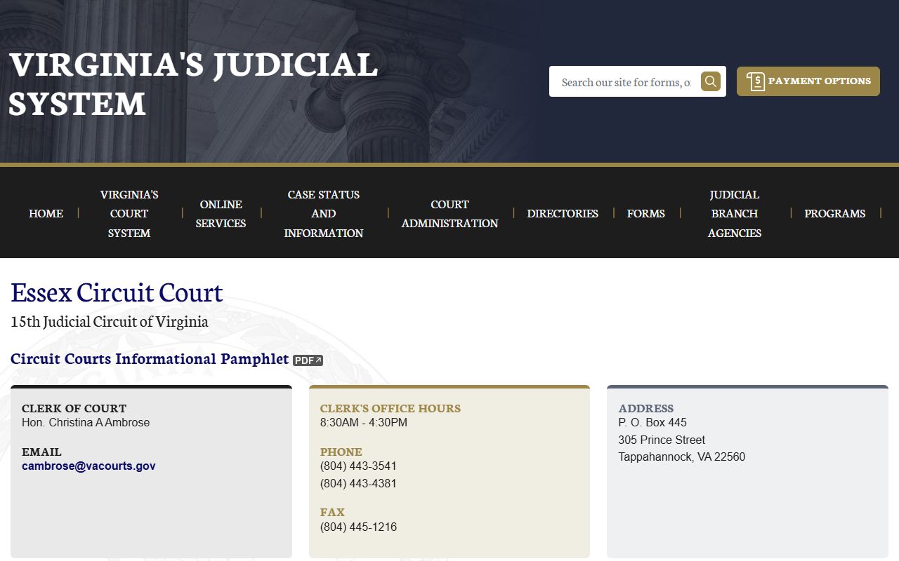 Essex County circuit court felony records