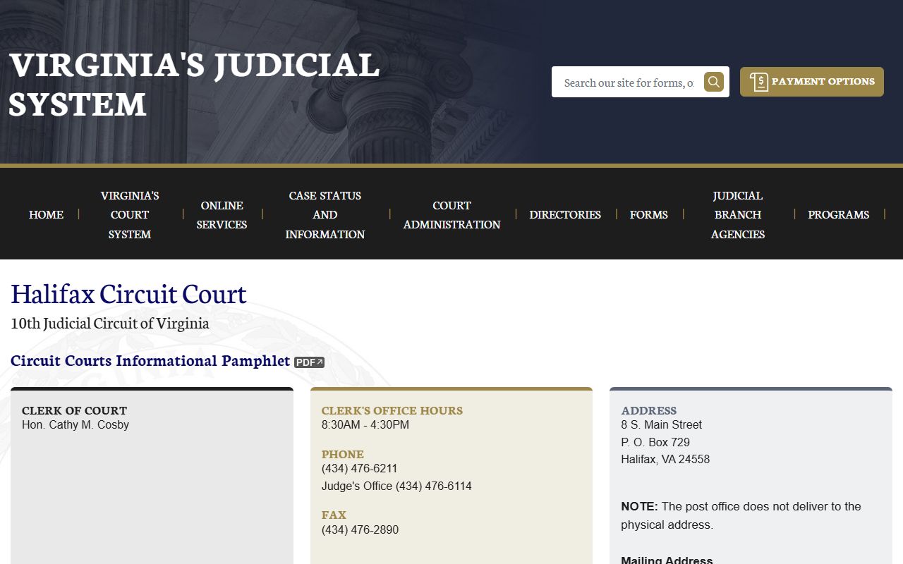 Halifax County circuit court felony records
