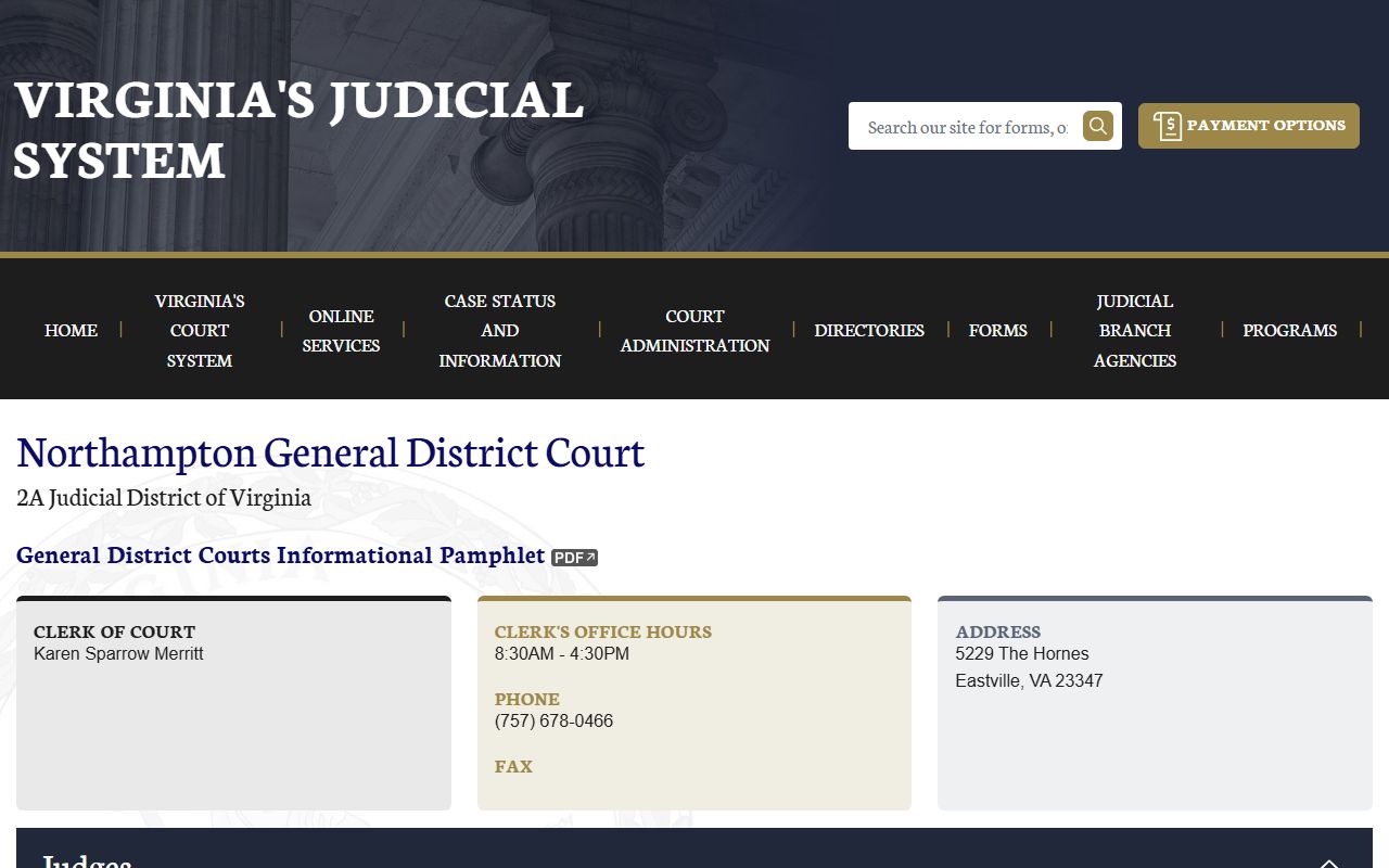 Northampton County general district court felony records