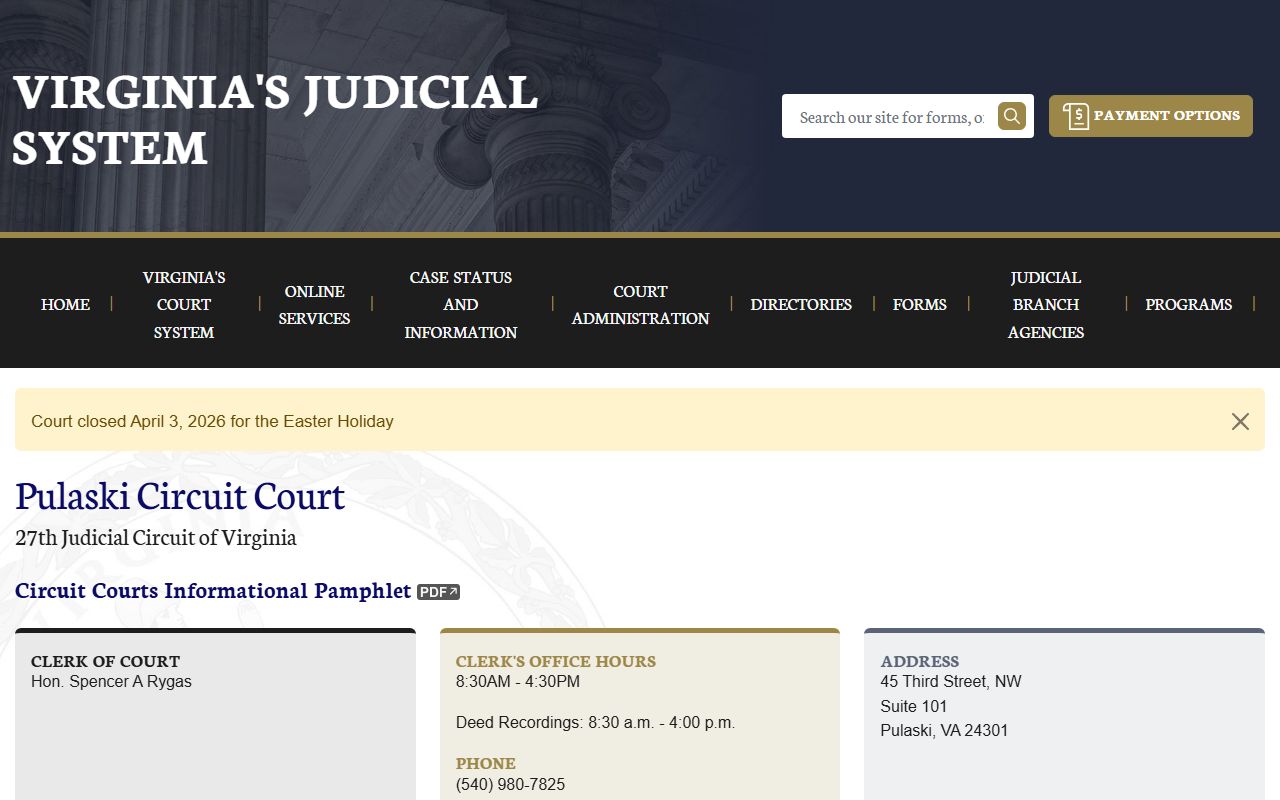 Pulaski County circuit court felony records